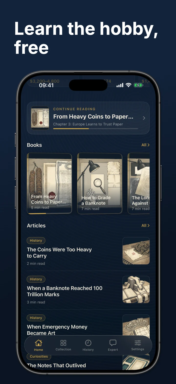 The stories behind the notes — books and articles included free